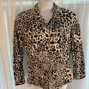 Chico's Animal Print Blouse. Size 2